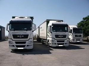 Camiones campa lateral Transportes Ortuño Cantero